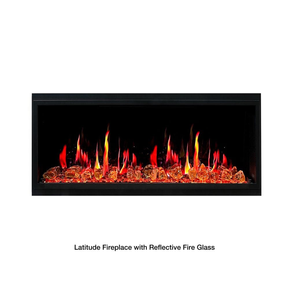 Litedeer Homes Latitude Electric Fireplace with Fire Glass