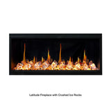 Litedeer Homes Latitude Electric Fireplace with Crushed Ice Rocks