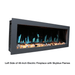 left side of litedeer homes ZEF48 latitude II 48-Inch electric fireplace with skyblue flames