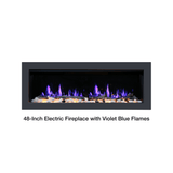litedeer homes ZEF48 latitude II 48-Inch electric fireplace with violet blue flames