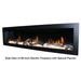 side view of litedeer homes ZEF68 latitude II 68-Inch electric fireplace with natural flames