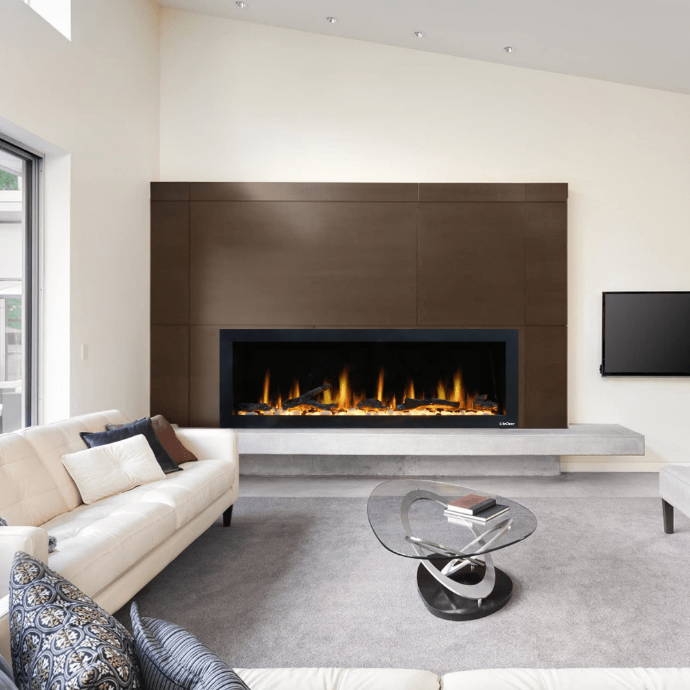 litedeer homes latitude II ZEF68V 68-inch electric fireplace in living room