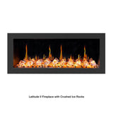 Litedeer Homes Latitude II Electric Fireplace with Crushed Ice Rocks