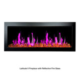 Litedeer Homes Latitude II Electric Fireplace with Fire Glass