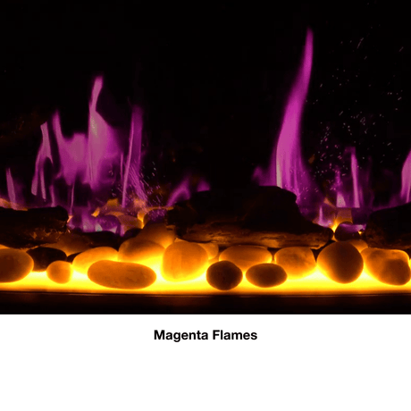 Litedeer Homes LiteStar Smart Built-In Electric Fireplace Insert with Magenta Flames