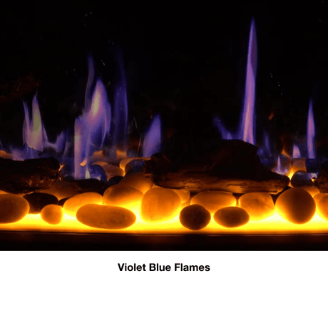 Litedeer Homes LiteStar Smart Built-In Electric Fireplace Insert with Violet Blue Flames