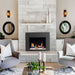Litedeer Homes LiteStar Smart Built-In 38-Inch Electric Fireplace Insert in living room