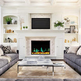 Litedeer Homes LiteStar Smart Built-In Electric Fireplace Insert with skyblue flames