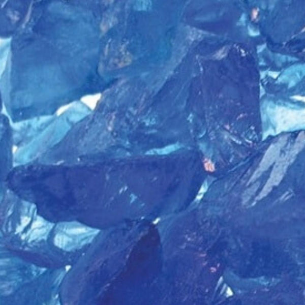 Cobalt Crushed Glass Media - close-up view