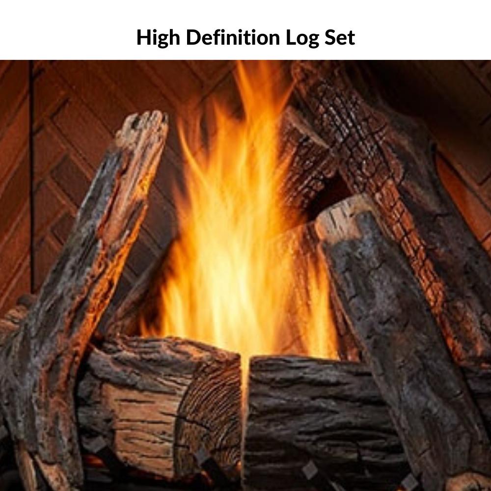 Majestic Traditional Hearth Kit for Courtyard Fireplace with High Def Logs