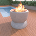 Modern Blaze 27-Inch Round GFRC Concrete Fire Bowl with Base