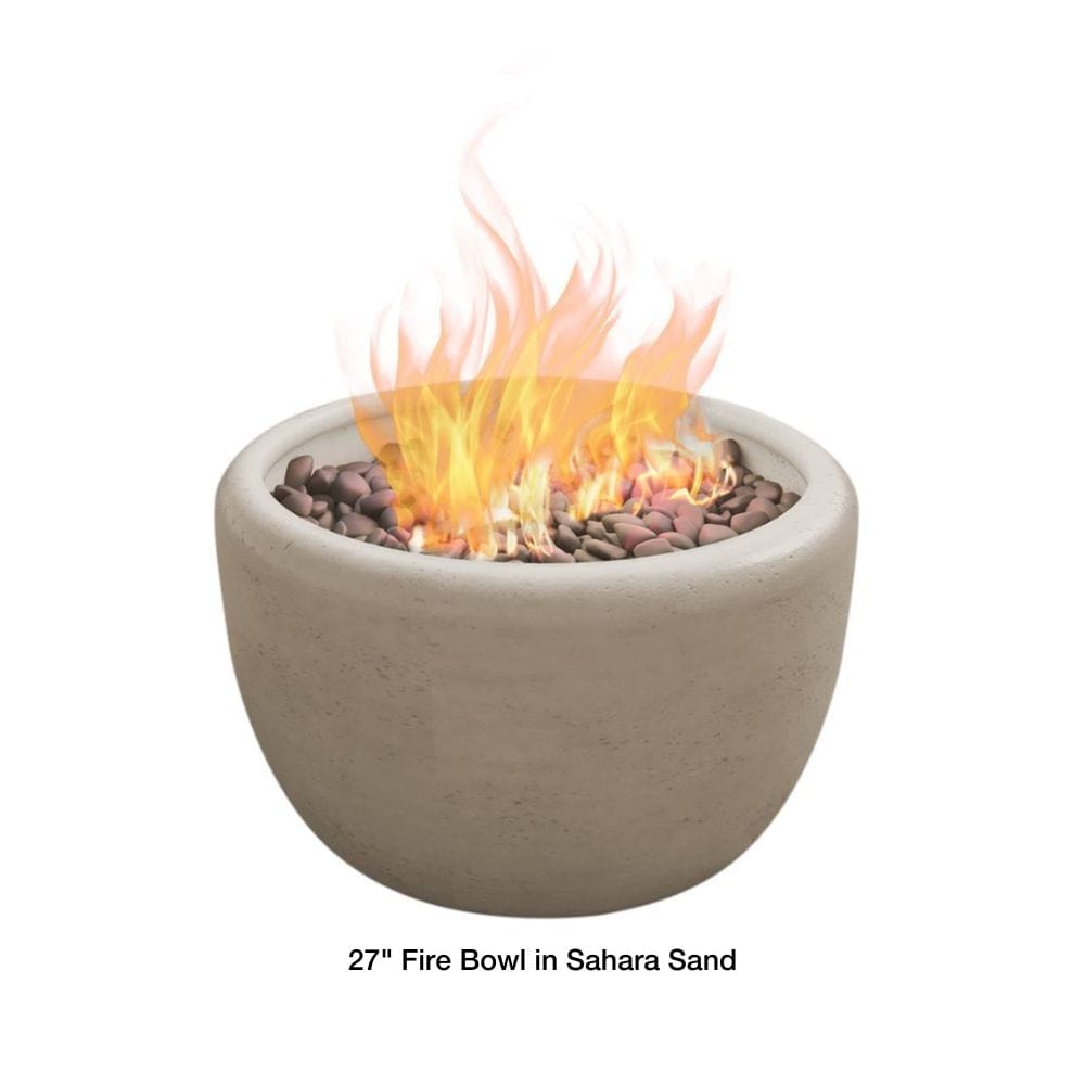 Modern Blaze 27-Inch Round Sahara Sand Concrete Fire Bowl