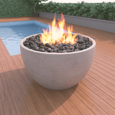 Modern Blaze 36-Inch Round GFRC Concrete Fire Pit Bowl