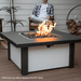 Modern Blaze 36-Inch Square Fire Pit Table in patio