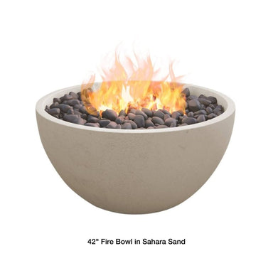Modern Blaze 42-Inch Round Concrete Fire Bowl in Sahara Sand