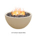 Modern Blaze 42-Inch Round Concrete Fire Bowl in Spanish White