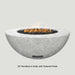 Modern Blaze 42-Inch Round Concrete Gas Fire Bowl in Arctic with Textured Finish