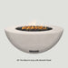 Modern Blaze 42-Inch Round Concrete Gas Fire Bowl in Ivory with Smooth Finish