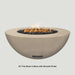 Modern Blaze 42-Inch Round Concrete Gas Fire Bowl in Bone with Smooth Finish