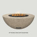 Modern Blaze 42-Inch Round Concrete Gas Fire Bowl in Bone with Textured Finish