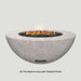 Modern Blaze 42-Inch Round Concrete Gas Fire Bowl in Ivory with Textured Finish
