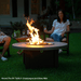 al fresco dining with Modern Blaze 42-Inch Round Fire Pit Table