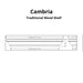 Cambria Traditional Wood Mantel Shelf Specs