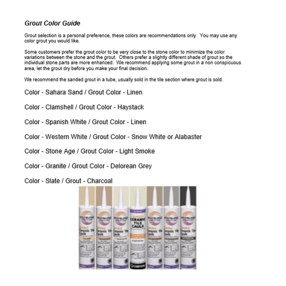 Grout Color Guide