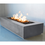 Modern Blaze Lumera Cascade Cliff Linear Fire Pit Side View