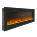 Modern Blaze Recessed / Wall Mounted Electric Fireplace with Multicolor Flame side view