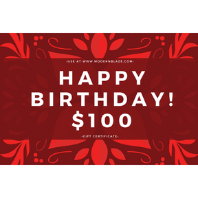 Modern Blaze Birthday Gift Cards