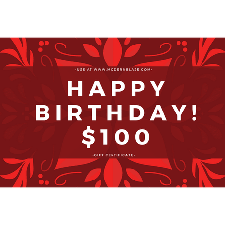 Modern Blaze Birthday Gift Cards