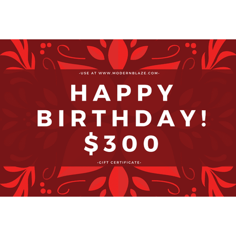 Modern Blaze Birthday Gift Cards