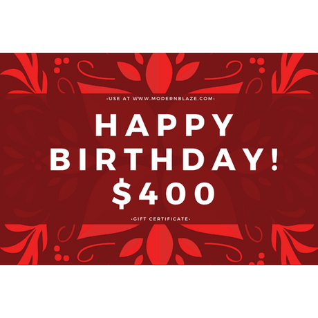 Modern Blaze Birthday Gift Cards