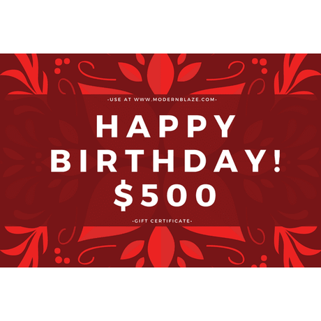 Modern Blaze Birthday Gift Cards