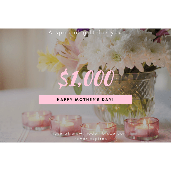 Modern Blaze Mother's Day Gift Card - close-up view