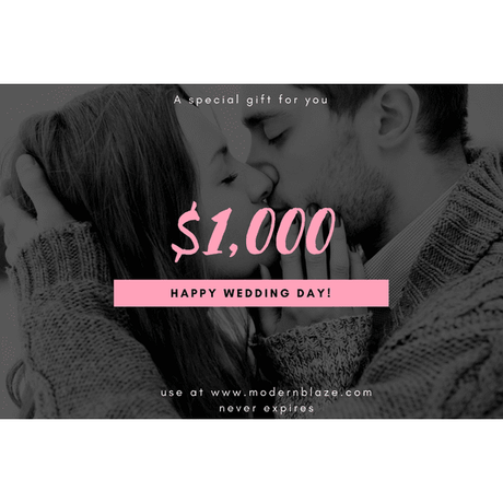 Modern Blaze Wedding Gift Cards