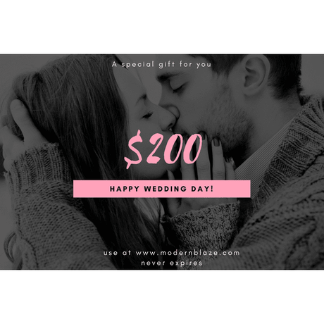 Modern Blaze Wedding Gift Cards