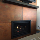 Modern Matte Black Floating Mantel Shelf Above Fireplace