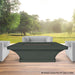 Modern Blaze Mt. Shasta Slate Dining Height Gas Fire Pit Table on deck