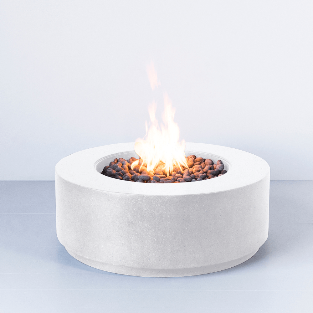 Modern Blaze Oblica Shasta Snow Round Fire Pit