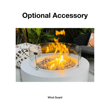 wind guard for oblica fire pit