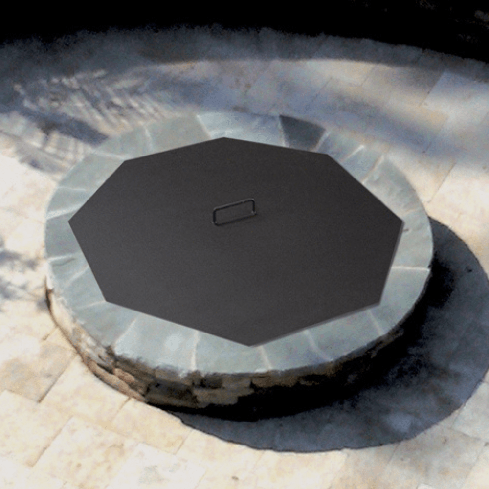Modern Blaze Octagonal Steel Fire Pit Cover/Snuffer