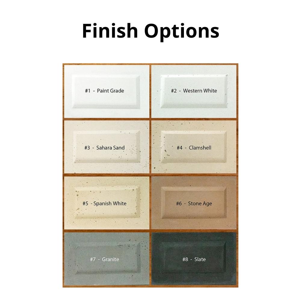Color Options for Cast Stone mantel Shelf