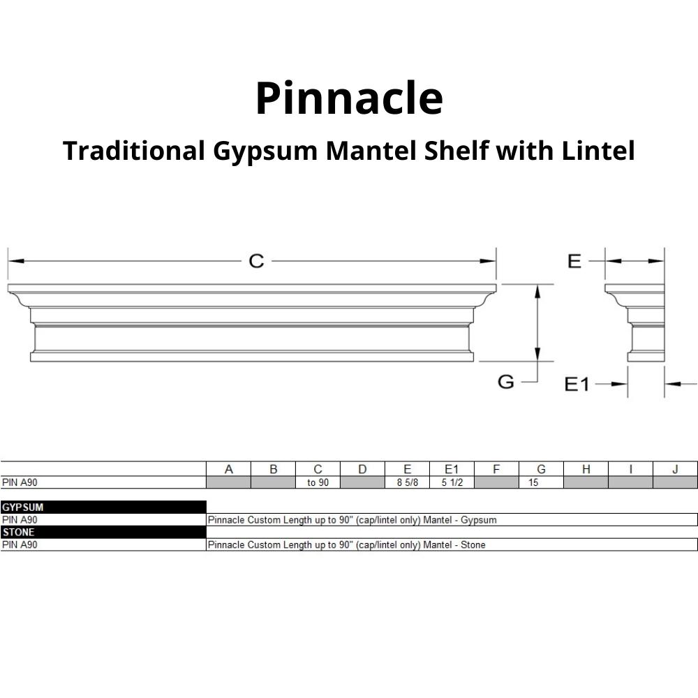 Pinnacle with Lintel Specs