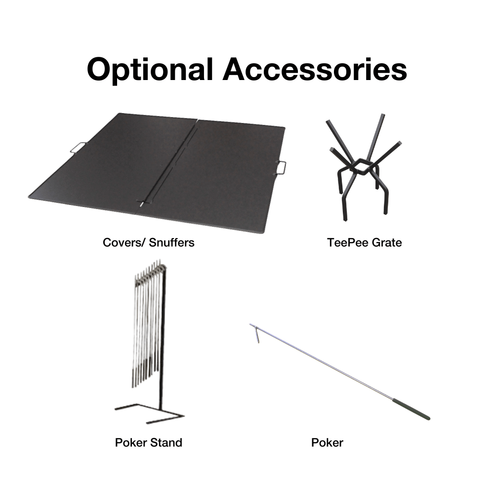 Optional Accessories of Square Steel Fire Pit
