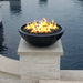 Modern Blaze black gas fire bowl for pool