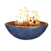 modern blaze round black fire bowl