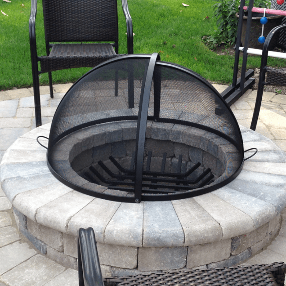 Fire pit spark screens,pivot,dome,square.Folding firepit covers.
