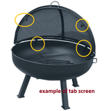 Modern Blaze Round Pivot Screen with Stop Tabs